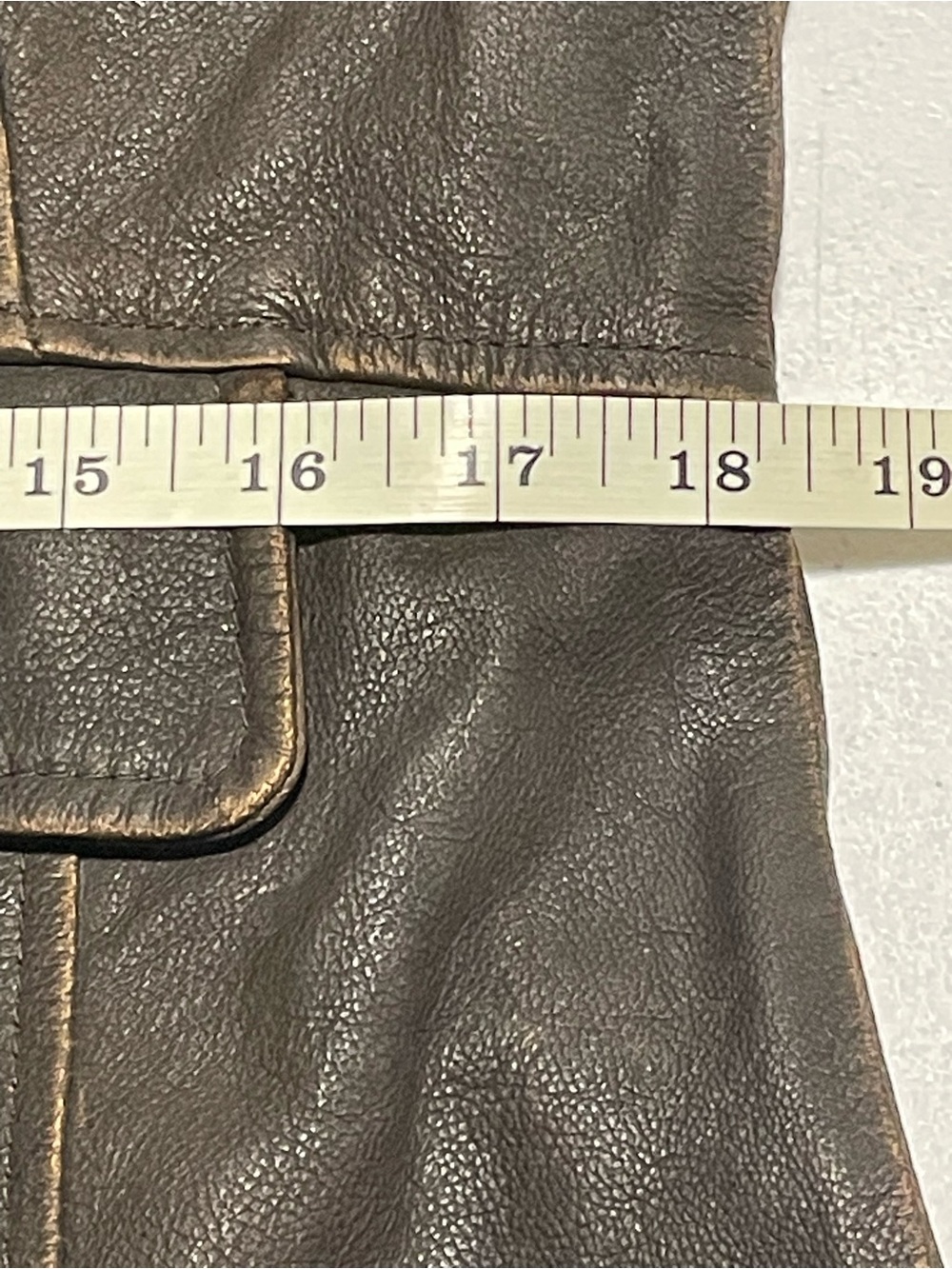 Vintage 90s Isabella Bird Sz M Mid-length Med-Dark Brown Genuine Leather Coat - Picture 10 of 11
